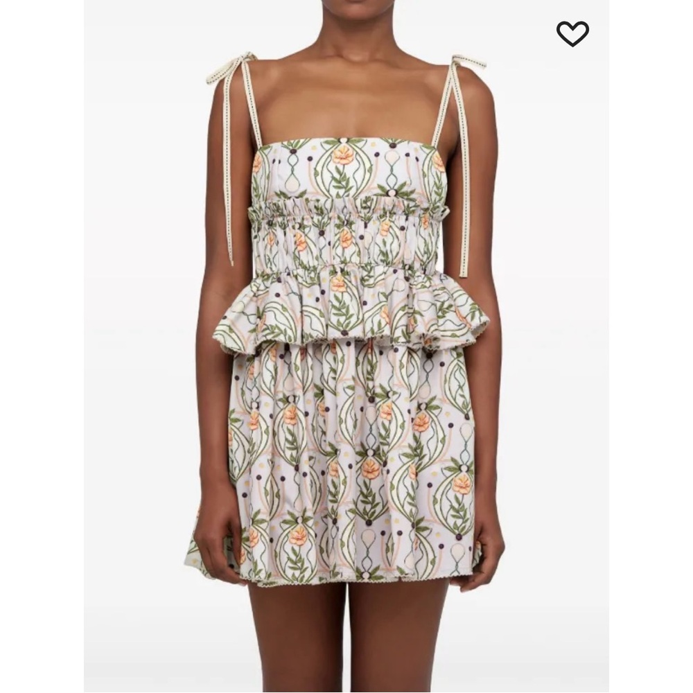AGUA BY AGUA BENDITA Salvador Lunar cotton mini dress